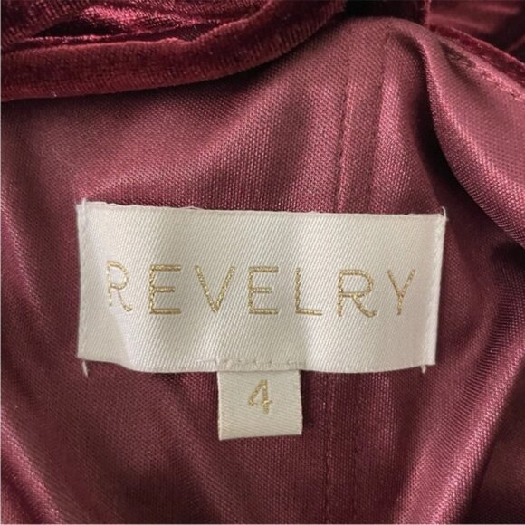 VTG Revelry Velvet Formal Dress Size 4 Maxi Red Goth Glam Y2K Vamp Whimsigoth - Picture 3 of 13